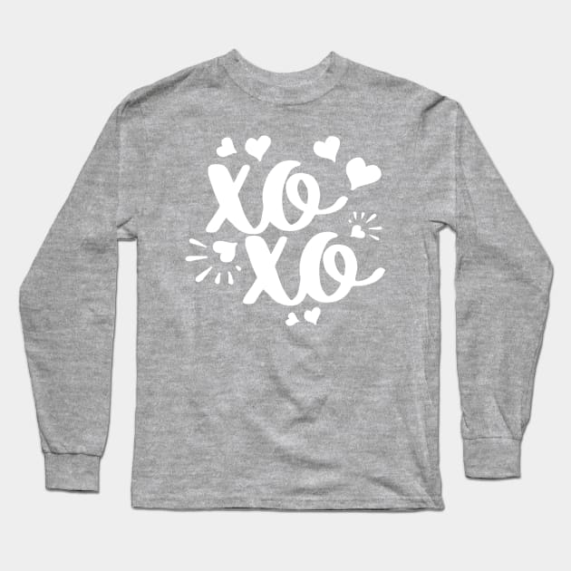 XO XO Hearts Long Sleeve T-Shirt by TheBlackCatprints